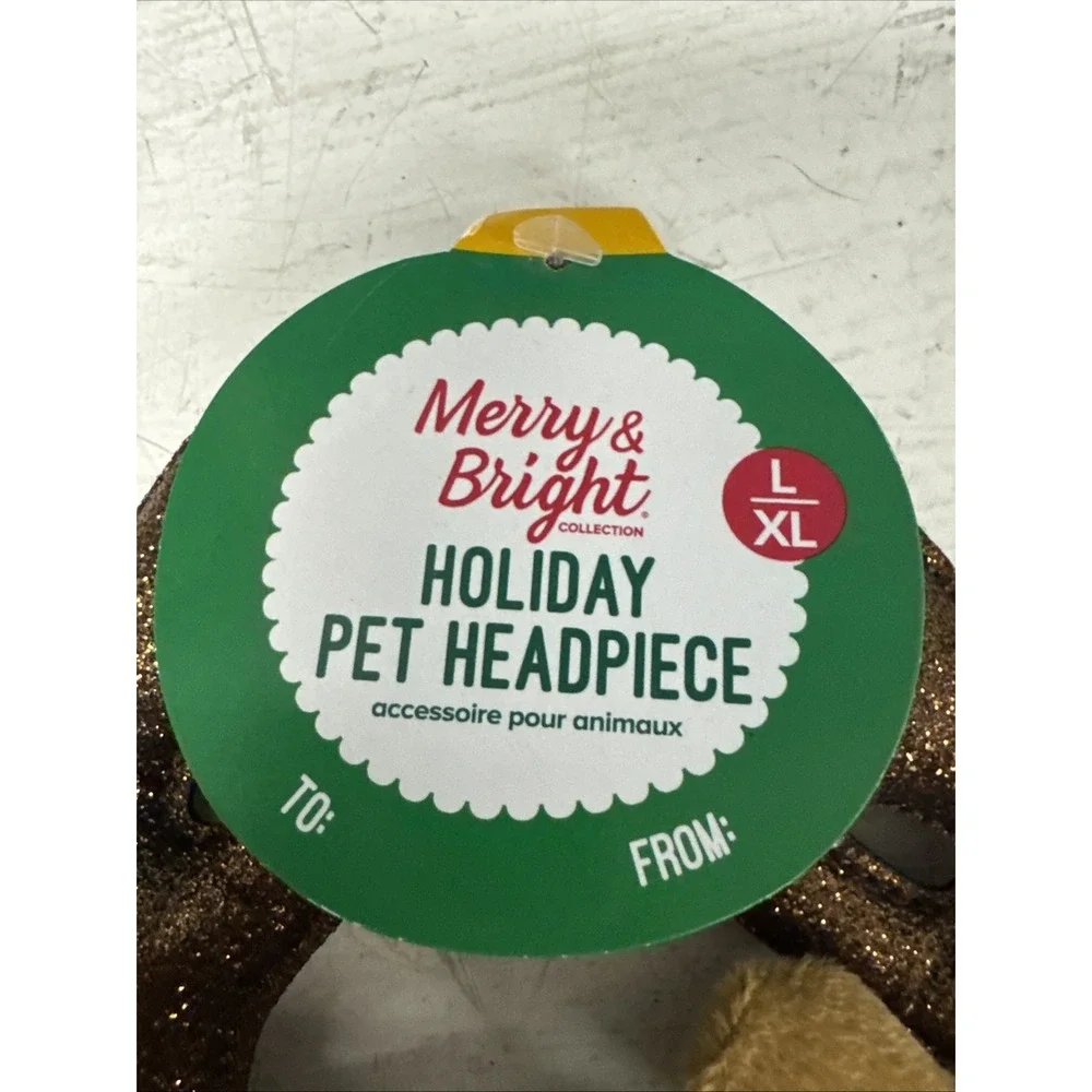 Merry Bright PET Headpiece Dog Reindeer Costume 
